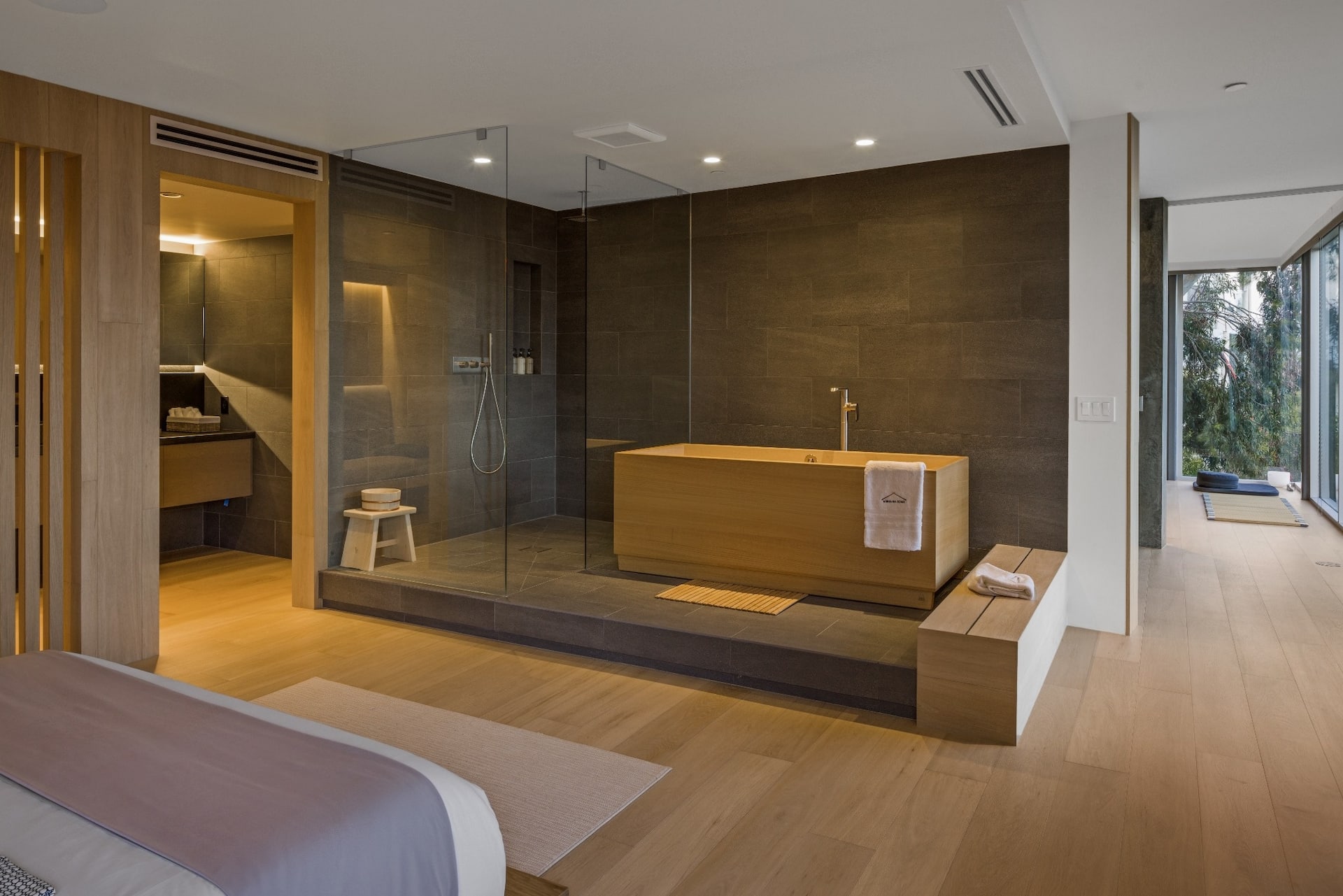Suite Two with king bed and Hinoki soaking tub