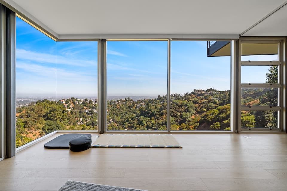 Suite Three with full-size bed and canyon views